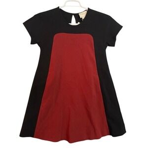 NWT Kate Spade Bosley Dress NJMU2069 Basic Geometry Black Red Size 0